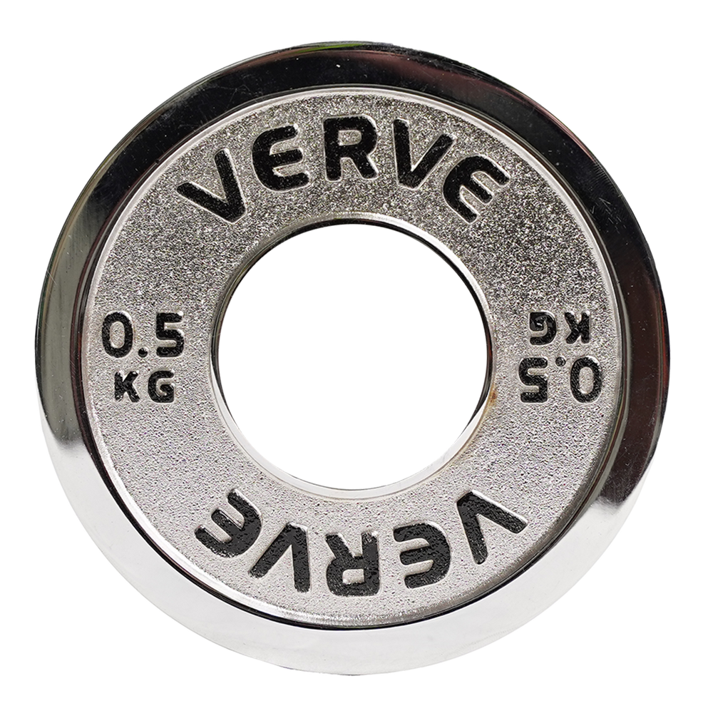 Disques de musculation calibrés en acier VERVE - Jeu complet