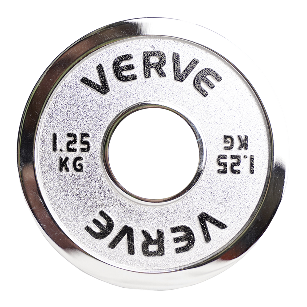 Disques de musculation calibrés en acier VERVE - Jeu complet