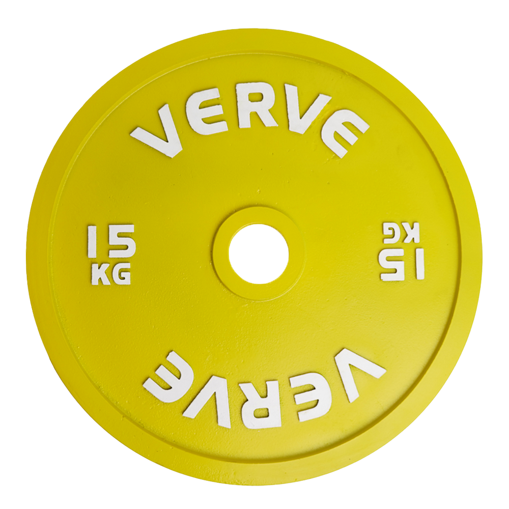 Disques de musculation calibrés en acier VERVE - Jeu complet