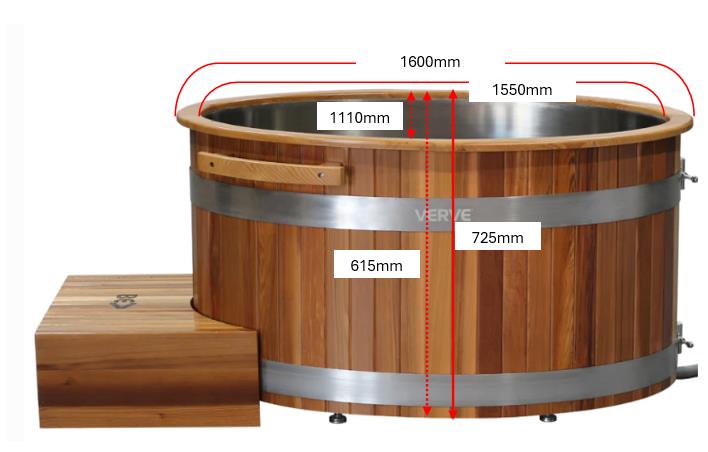 Bain de glace 2 personnes VERVE Cryos avec refroidisseur 1HP
