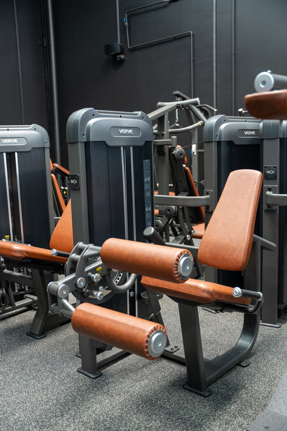 VERVE Appareil de musculation à charge guidée pour extensions/flexions des jambes (Noir) - Série Makoto