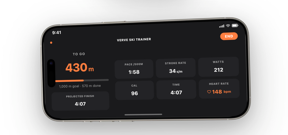 SkiErg VERVE et support en option