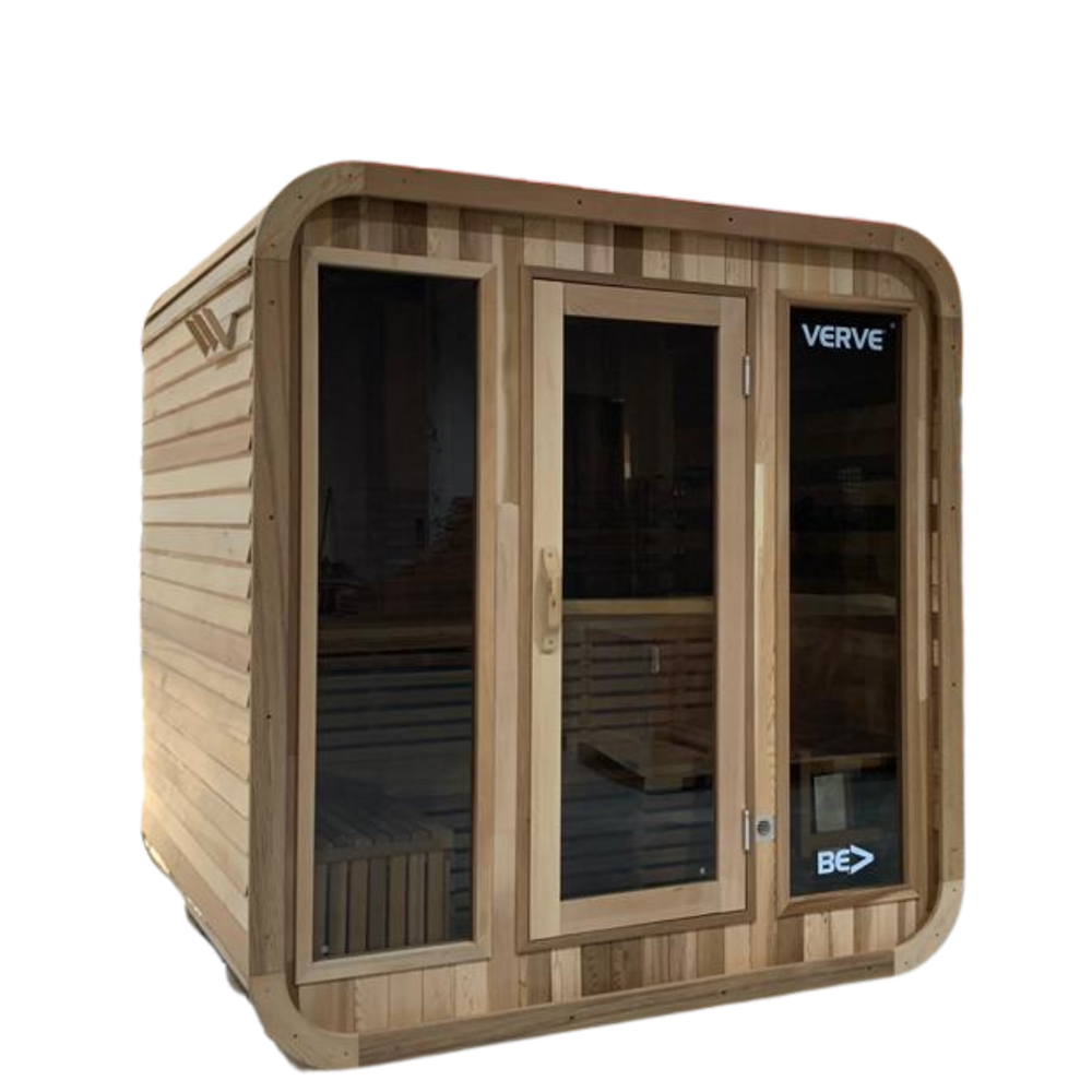 Sauna d'extérieur traditionnel VERVE Clarity - Cèdre | FABRIQUÉ SUR COMMANDE