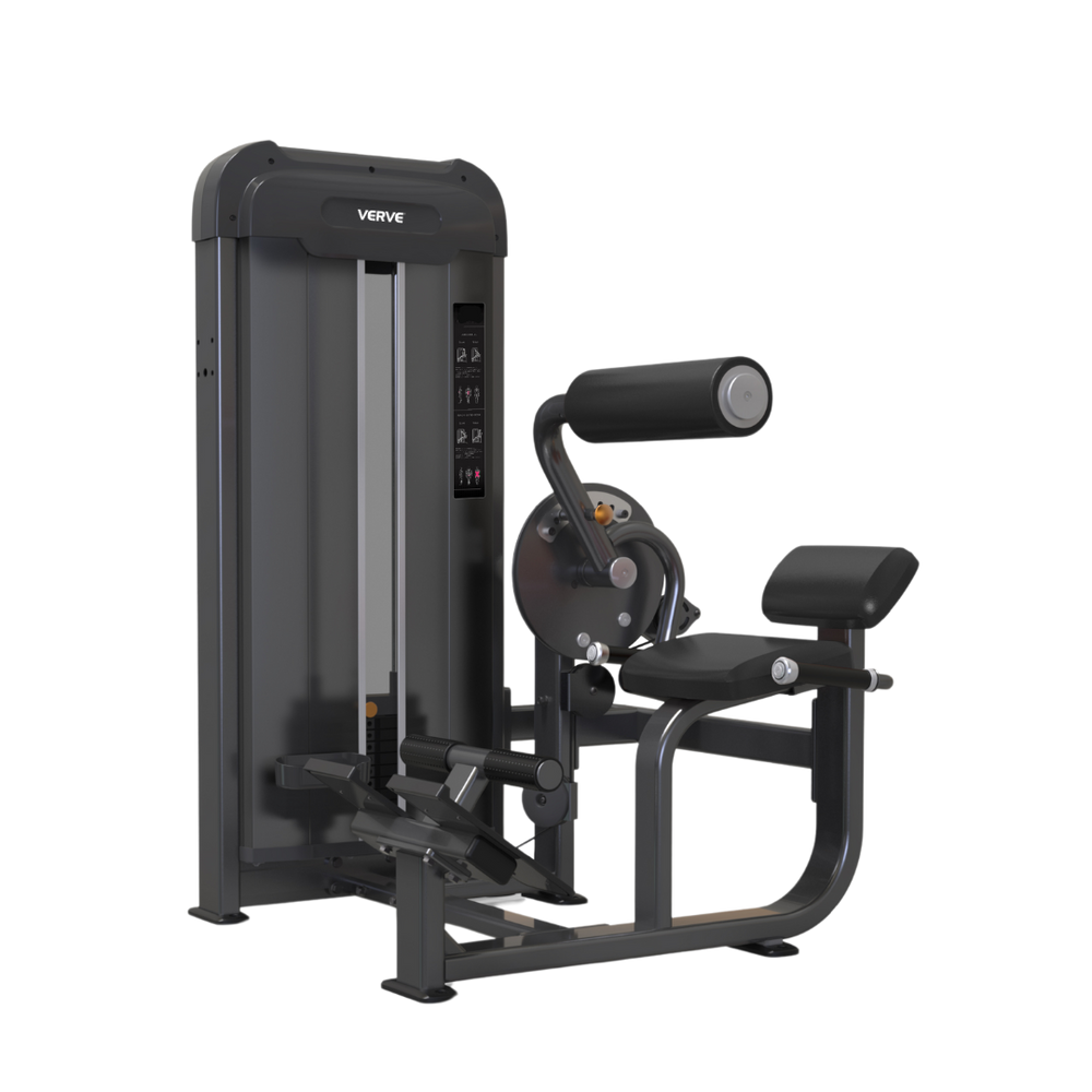 Appareil de musculation pour abdominaux/lombaires à charges guidées VERVE (Noir) - Série Makoto