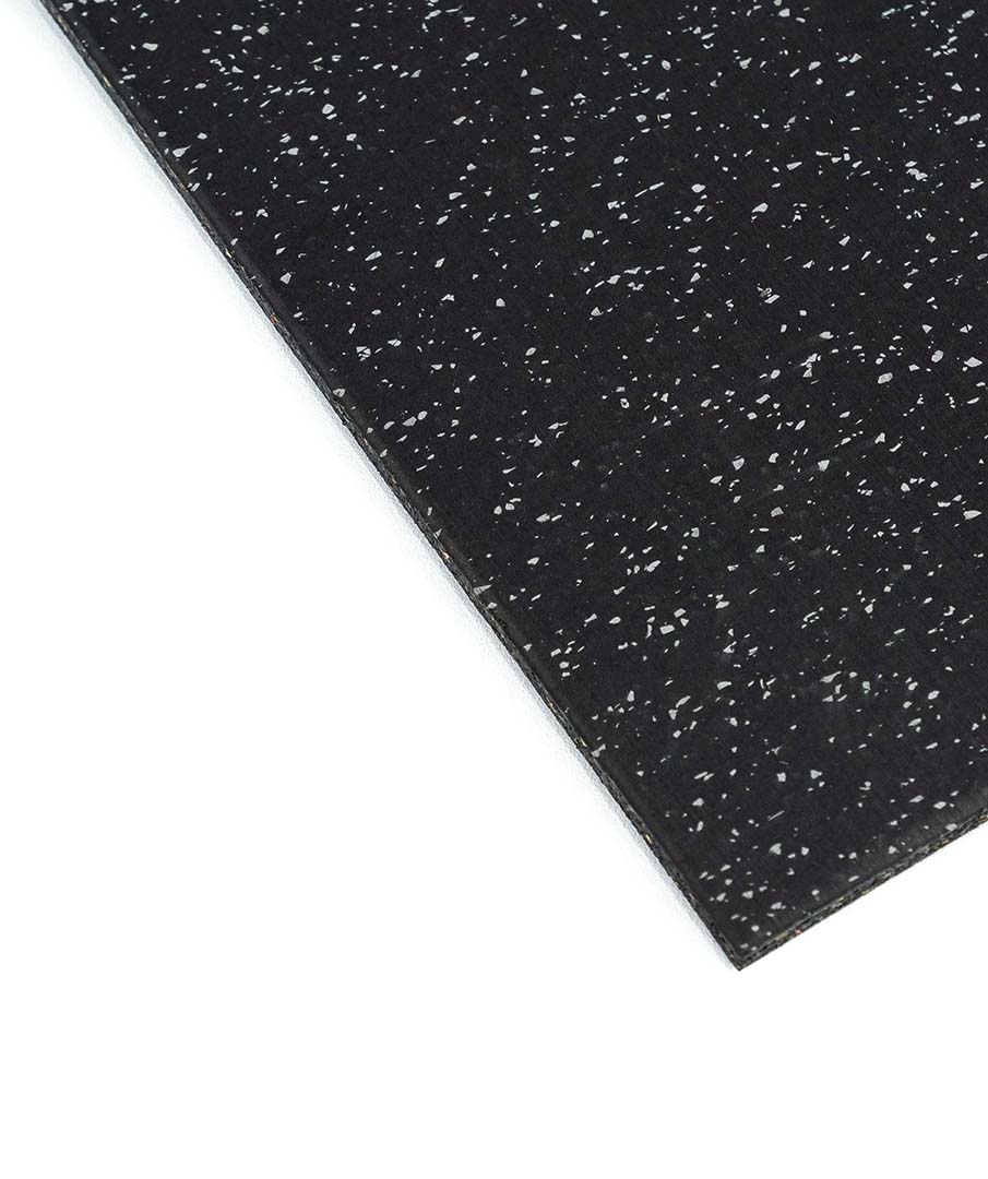 Revêtement de sol pour salle de sport en caoutchouc EPDM - Tapis de gym gris moucheté 15 mm | Précommande disponible début septembre