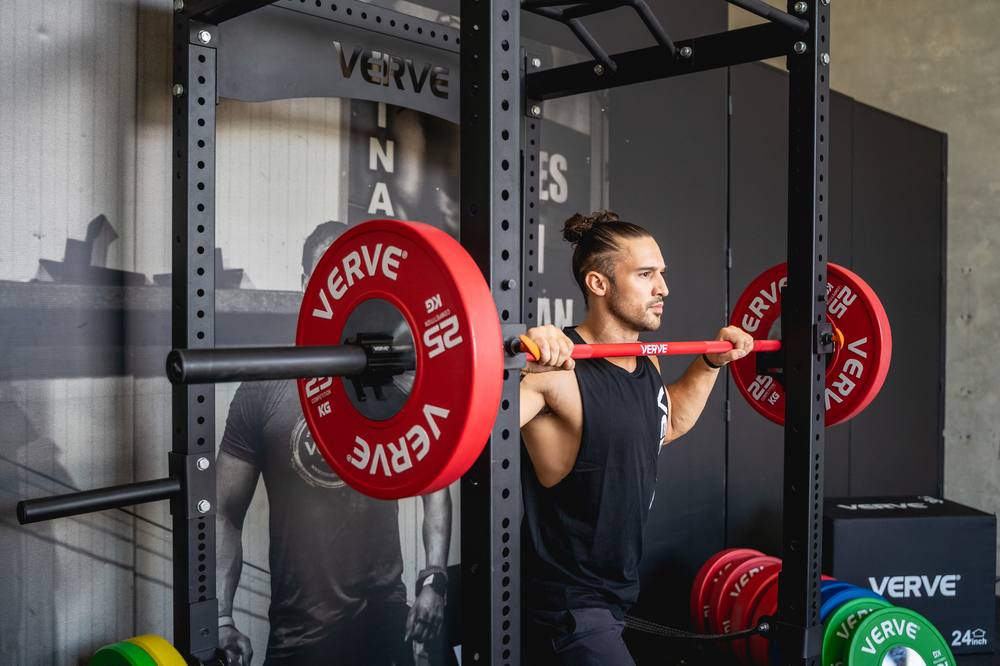 Barre olympique VERVE Elite - Rouge - 20 kg