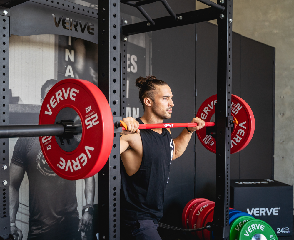 Barre olympique VERVE Elite - Rouge - 15 kg