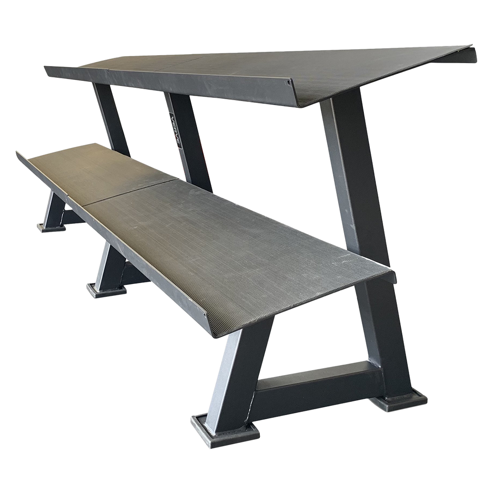 Support pour haltères hexagonaux VERVE - 2 niveaux - 230 cm