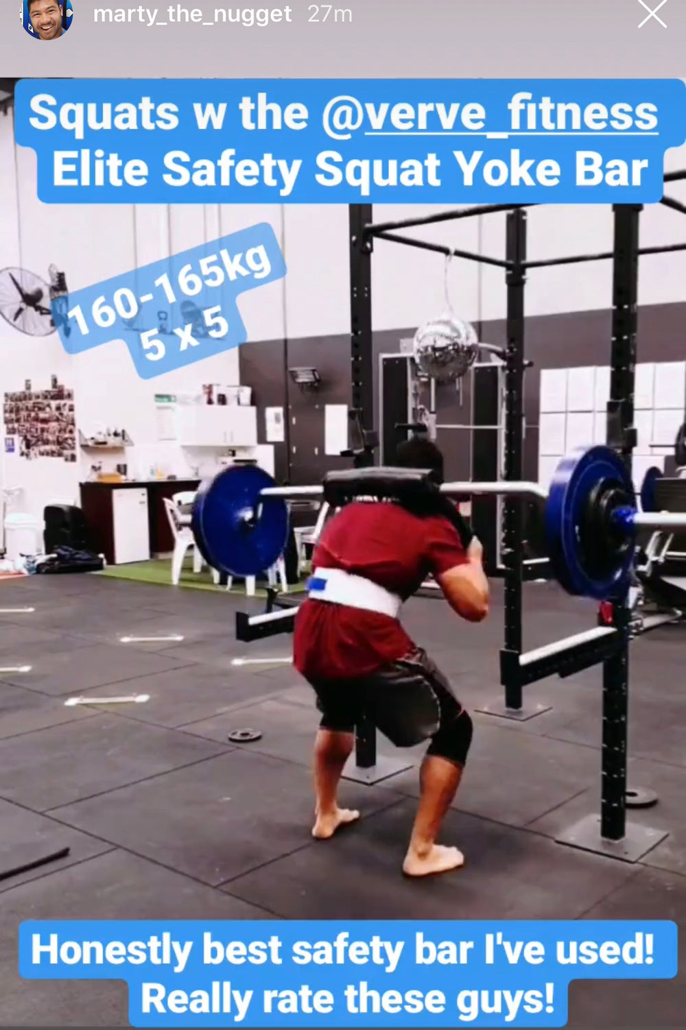 Barre de squat de sécurité VERVE Elite