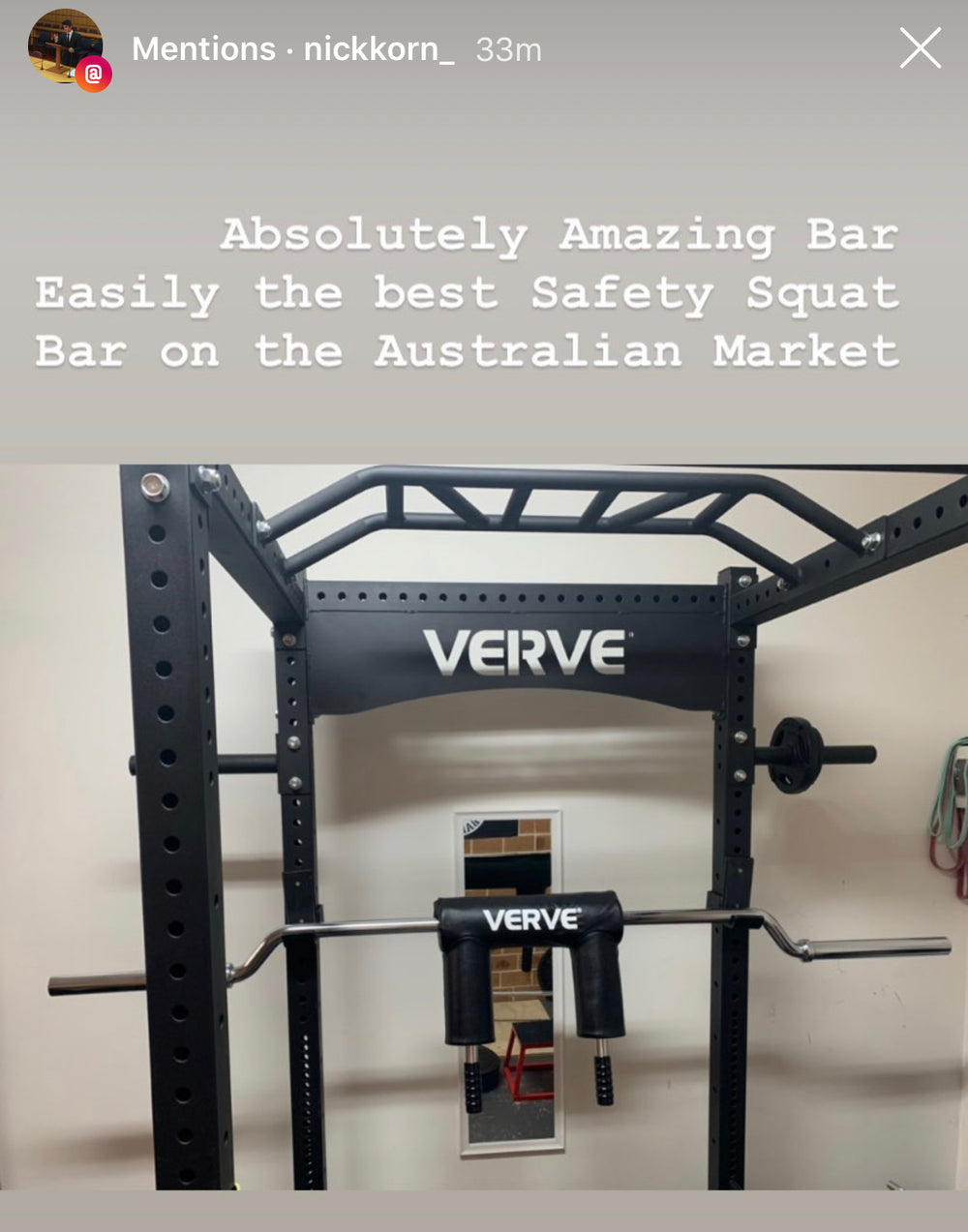 Barre de squat de sécurité VERVE Elite