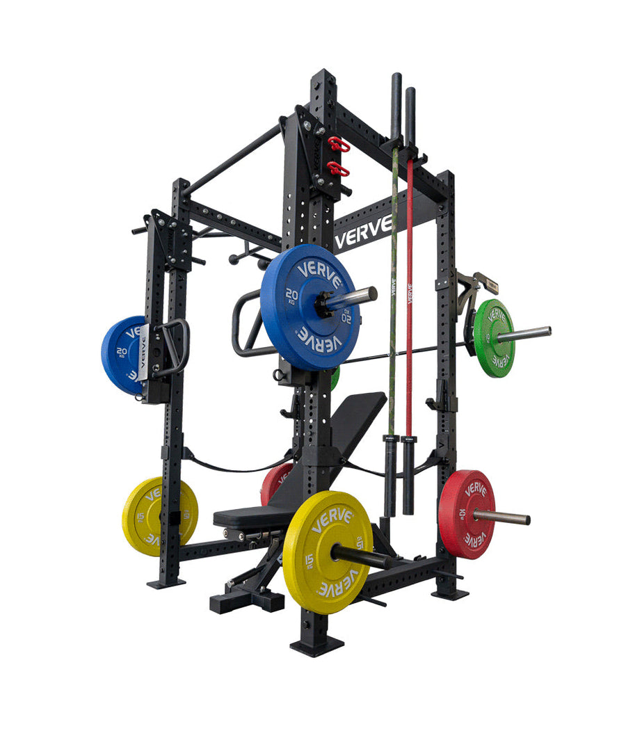 Rack ZEN avec barre, disques et accessoire à poulies