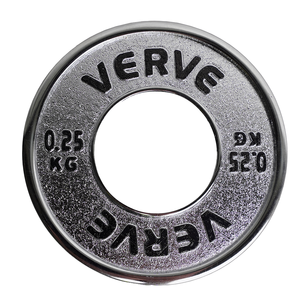 Disques de musculation calibrés en acier VERVE - Jeu complet