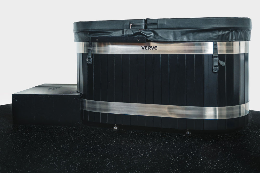 EX DÉMO | Bain froid 1 personne VERVE Nord avec refroidisseur 1 HP - Noir cendré