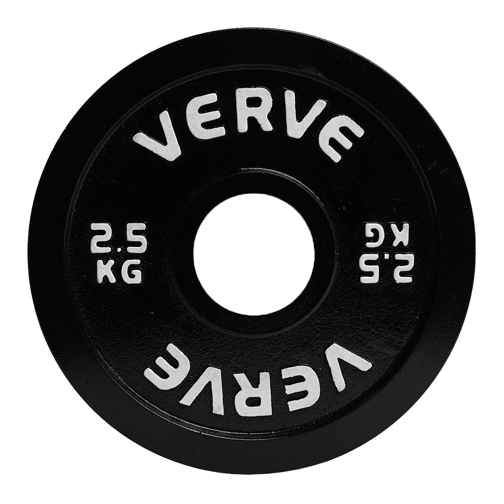 Disques de musculation calibrés en acier VERVE - Jeu complet