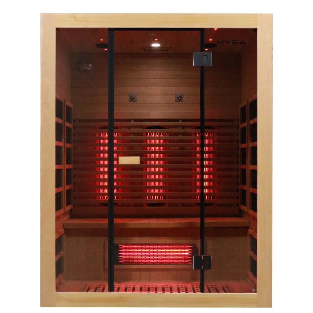 Sauna infrarouge à spectre complet pour 3 personnes