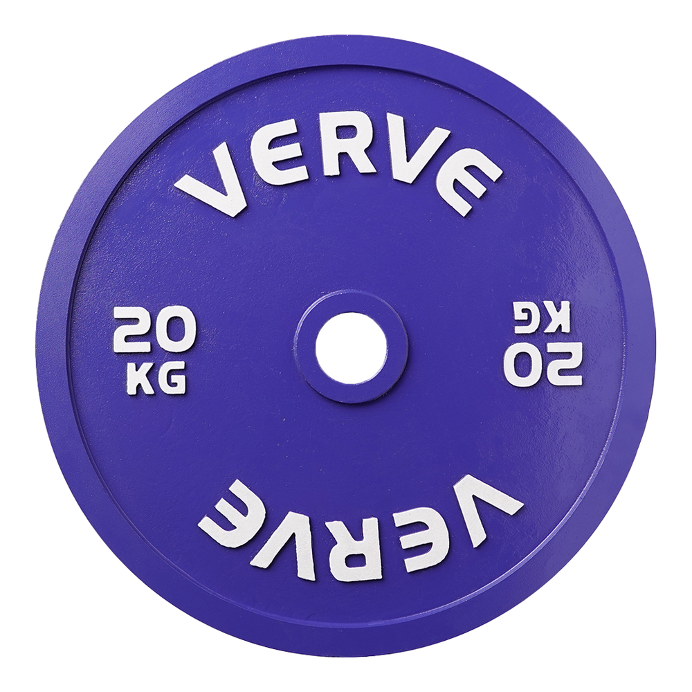 Disques de musculation calibrés en acier VERVE - Jeu complet