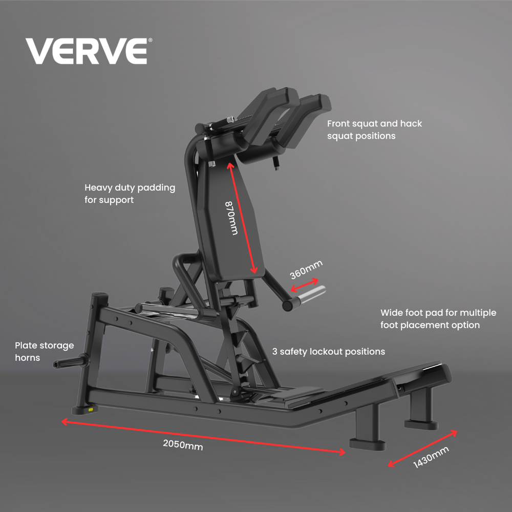 Machine de musculation à disques V Squat / Hack Squat VERVE