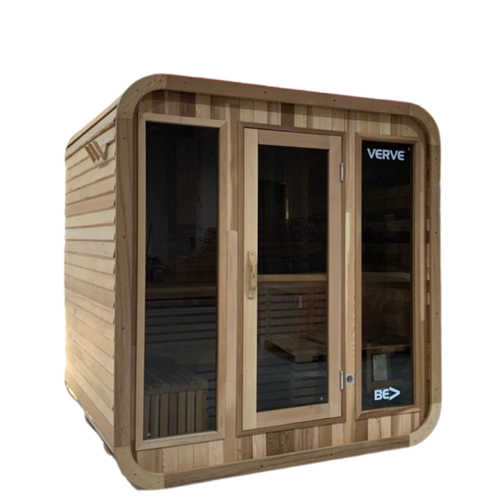 Sauna d'extérieur traditionnel VERVE Clarity - Cèdre | FABRIQUÉ SUR COMMANDE