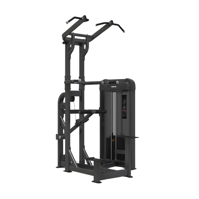 Appareil de musculation à charge guidée VERVE pour dips et tractions assistées - Série Makoto