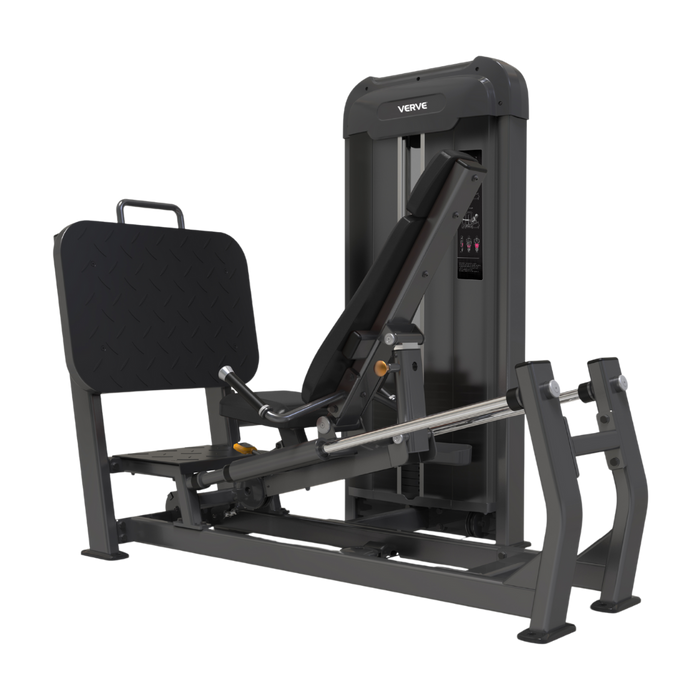 Presse à cuisses assise à charges guidées VERVE (Noir) - Série Makoto | Précommande prévue mi-septembre