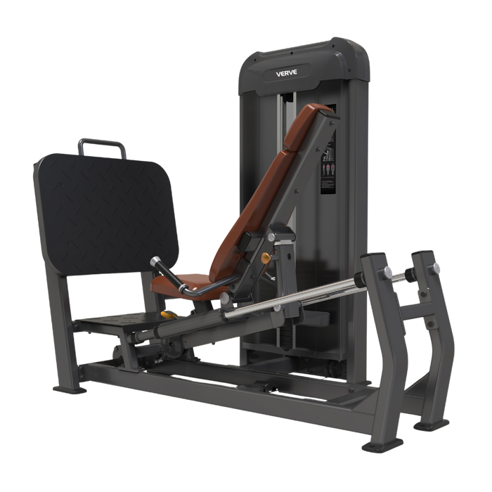 Presse à cuisses assise à charge guidée VERVE (Marron) - Série Makoto | Précommande, livraison estimée début octobre