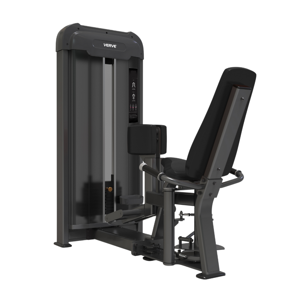 Appareil de musculation pour adducteurs à charges guidées VERVE (Noir) - Série Makoto | FABRIQUÉ SUR COMMANDE