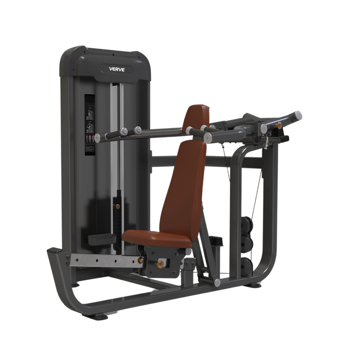 Presse multi-fonctions pectoraux/épaules à charges guidées VERVE (Marron) - Série Makoto | Précommande prévue pour début octobre