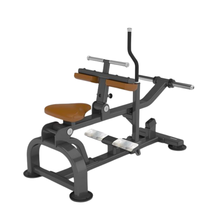 Presse à mollets assise à charges guidées VERVE (Marron) - Série Makoto
