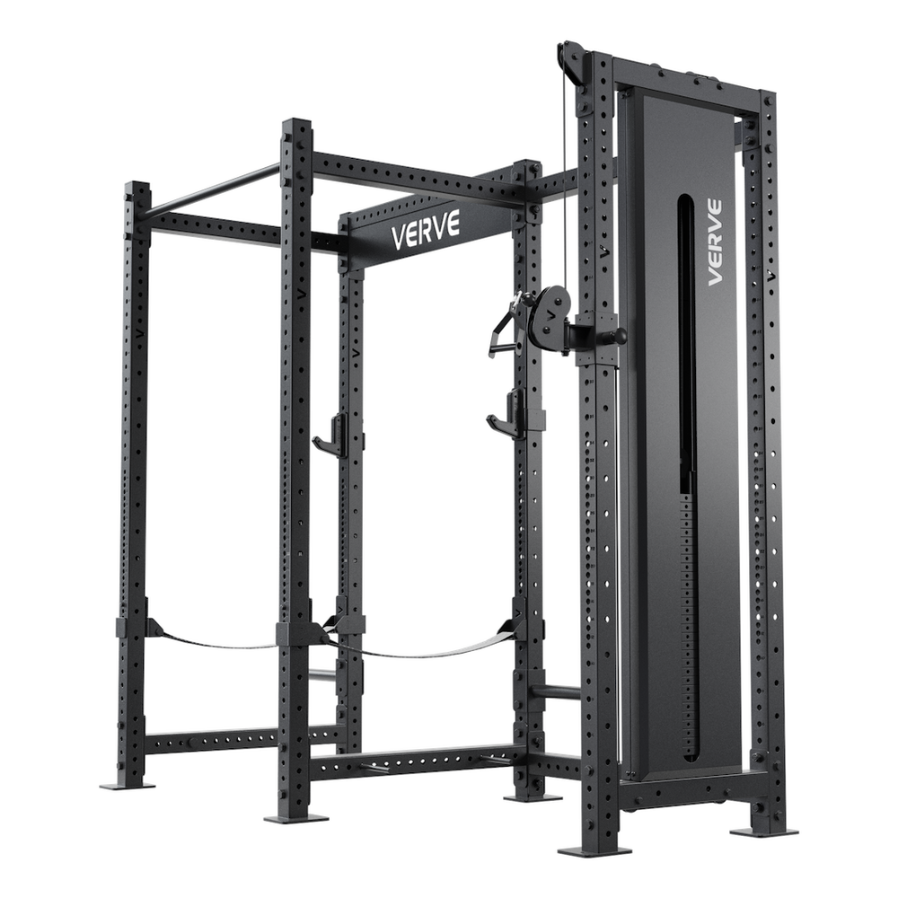 Rack de musculation Zen avec ensemble d'accessoires de poulie Tori
