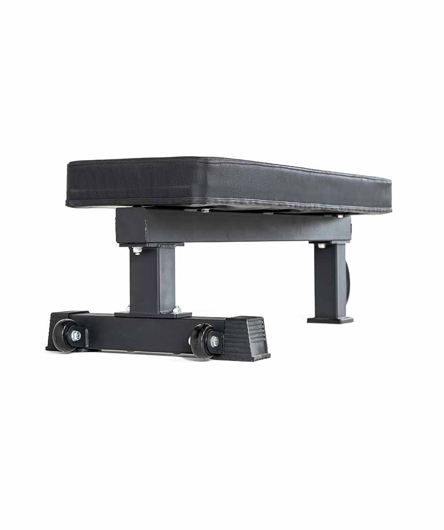 Banc plat de musculation VERVE, coussin de 14 po de largeur