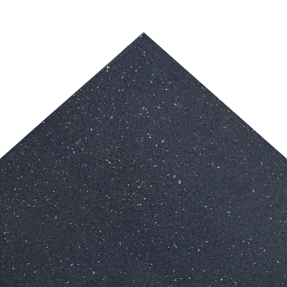 Revêtement de sol en caoutchouc pour salle de sport ignifugé – Taches grises – Tapis de gym 15 mm | FABRIQUÉ SUR COMMANDE