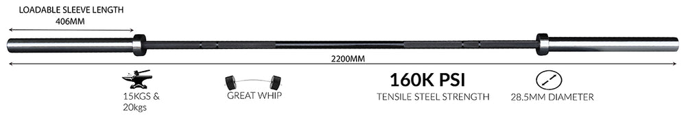 Barre olympique VERVE Zen - 20 kg